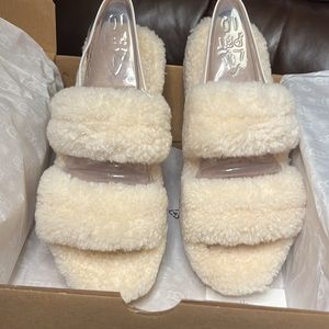 UGG Oh Fluffita Genuine Shearling Slingback Sandal